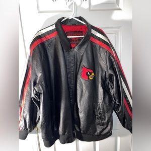 Vintage || Varsity || University of Louisville || Leather Jacket